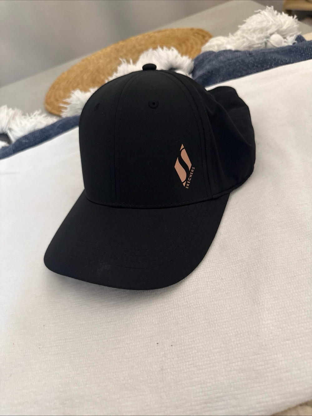 Skechers Black Baseball Cap with Rose Gold Logo